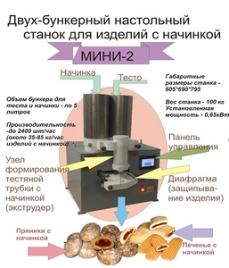 кондитерский отсадочный станок для изделий с начинкой