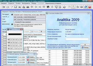 Analitika 2009 - Бесплатная система для управления торговой компанией - Изображение #1, Объявление #390742